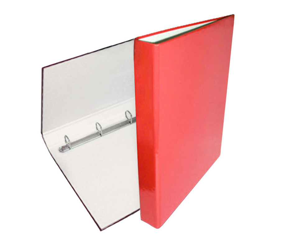 Папка з кільцями iTEM357, 4 кільця, А4, 25 мм, PP покриття, червона